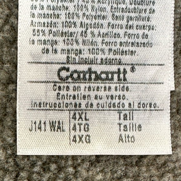 Carhartt Men's Sherpa Lined Sierra Jacket Dark Brown 4XLT Cotton Duck Heavy Duty - Picture 10 of 16